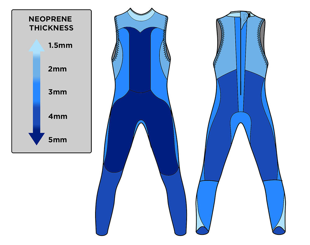  Blue70 Mens Reaction Sleeveless Wetsuit
