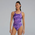  TYR Purple Vitality Durafast Elite® Diamondfit Swimsuit - TYR
