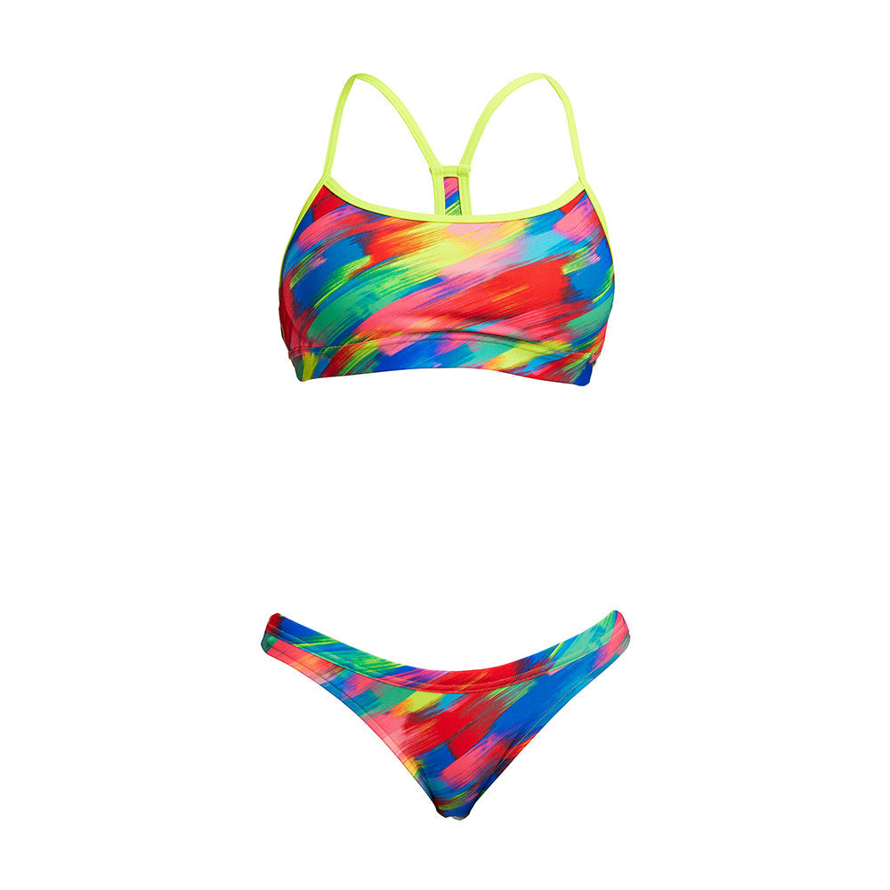  Funkita Stroked Ladies Swim Crop Top - Funkita