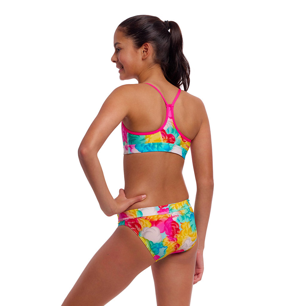 Funkita Cloudy Clolours Girls Swim Crop Top - Funkita