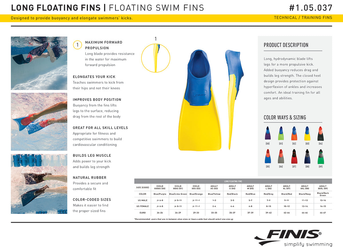  FINIS Long Floating Swim Fins