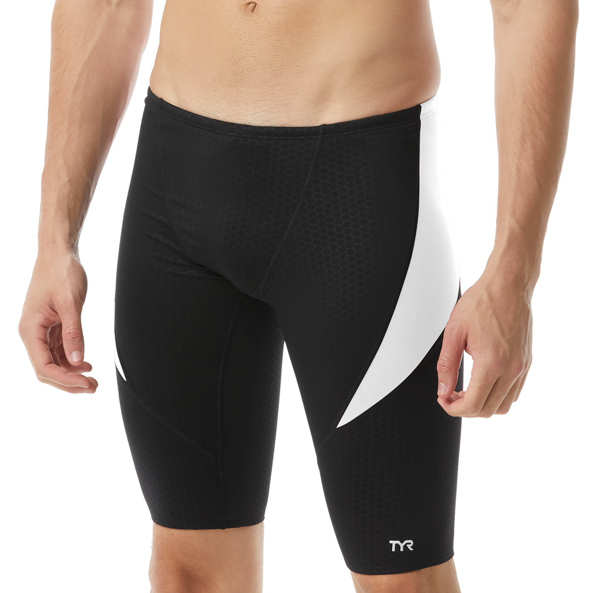  TYR Hexa Durafast Elite® Curve Splice Black/White Jammer