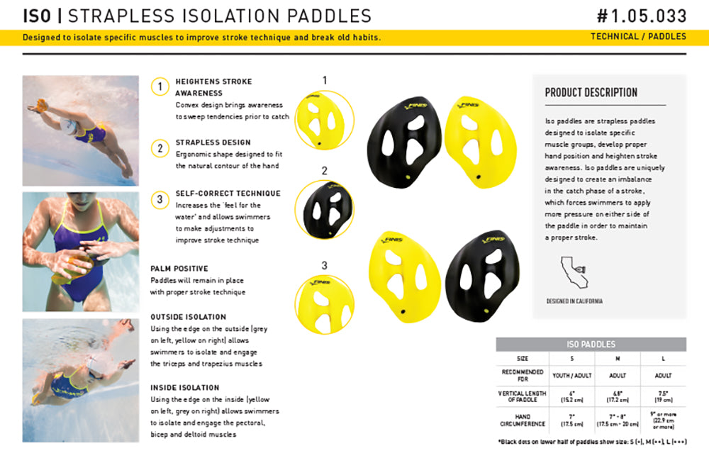  FINIS ISO Hand Paddle