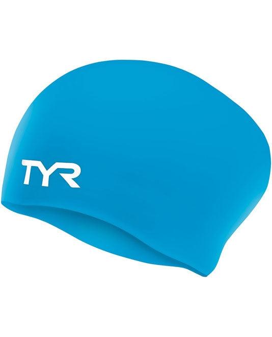  TYR Junior Long Hair Wrinkle Free Swim Cap