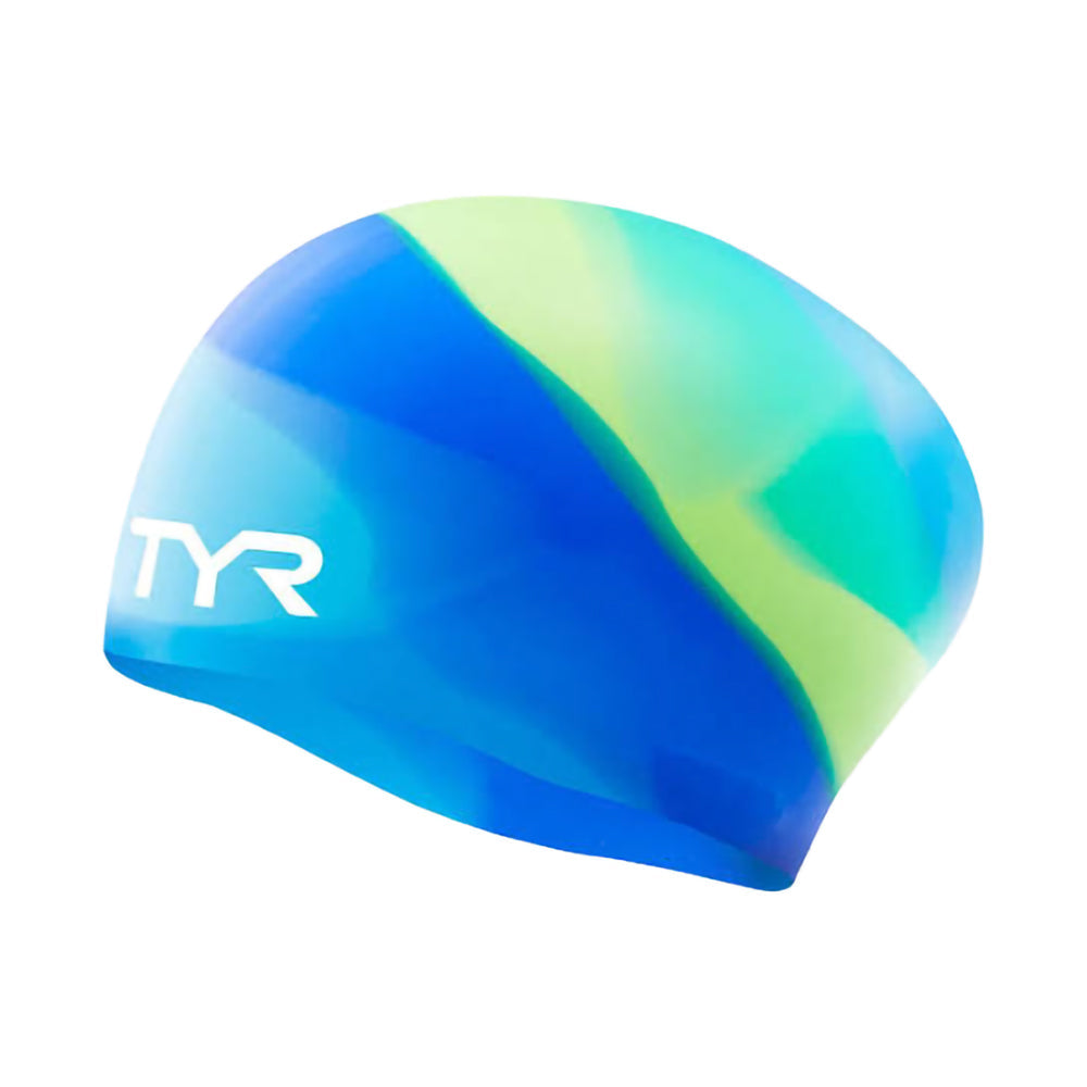  TYR Youth Tie Dye Long Hair Silicone Swim Cap